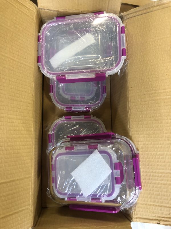 Photo 1 of 2 SIZES GLASS MEAL STORAGE CONTAINER 12PACK 