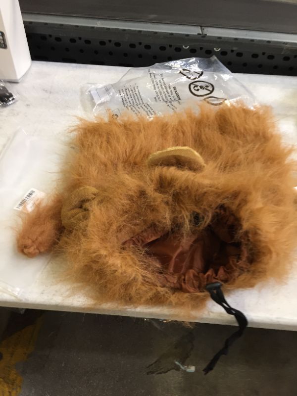 Photo 2 of  Dog Lion Mane - Realistic & Funny Lion Mane for Dogs - Complementary Lion Mane for Dog Costumes - Lion Wig for Medium to Large Sized Dogs Lion Mane Wig for Dogs