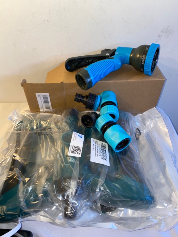 Photo 3 of 2PC LOT
Garden Hose Nozzle,7 Adjust Watering Patterns Water Hose Nozzle Sprayer,High Pressure,Anti-Slip Design Spray Nozzle,QuickConnect+Male and Female Connectors, for Car Wash,Watering Plants,Shower Pets

Blisstime Lawn Sprinkler, Automatic 360 Rotating