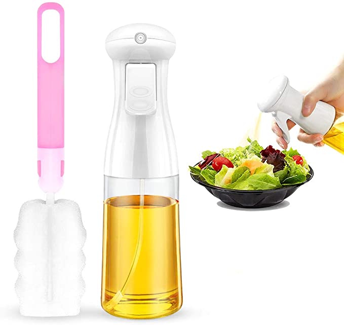 Photo 1 of AriTan Olive Oil Sprayer Dispenser for Cooking(200ML), Plastic Bottle with Bottle Brush and oil Funnel for BBQ, Making Salad, Cooking, Baking, Roasting, Grilling