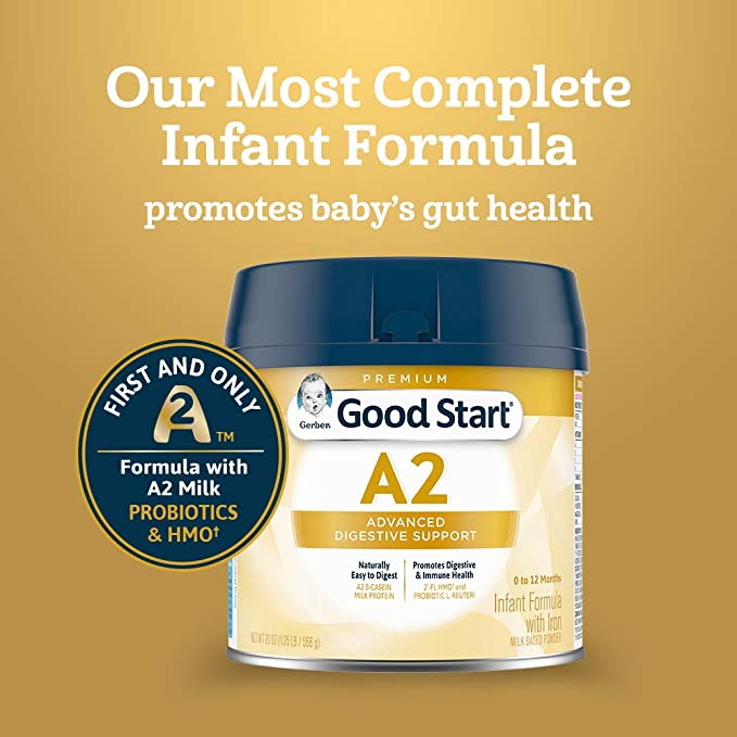 Photo 1 of Gerber Good Start, Infant Formula A2 Milk (HMO), Non-GMO Powder, Stage 1, 20 Ounce, EXP 11/21/2021