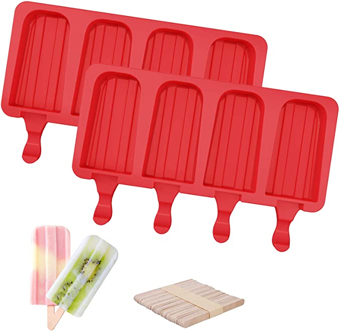 Photo 1 of 2PC LOT
Ozera 2 Pack Popsicle Molds, 4 Cavities Homemade Silicone Popsicle Molds Easy Release Ice Pop Molds with 50 Wooden Sticks for DIY Ice Popsicle

Ozera 2 Pack Popsicles Molds, Homemade Cake Pop Molds Cakesicle Molds Silicone, 4 Cavities Christmas Si