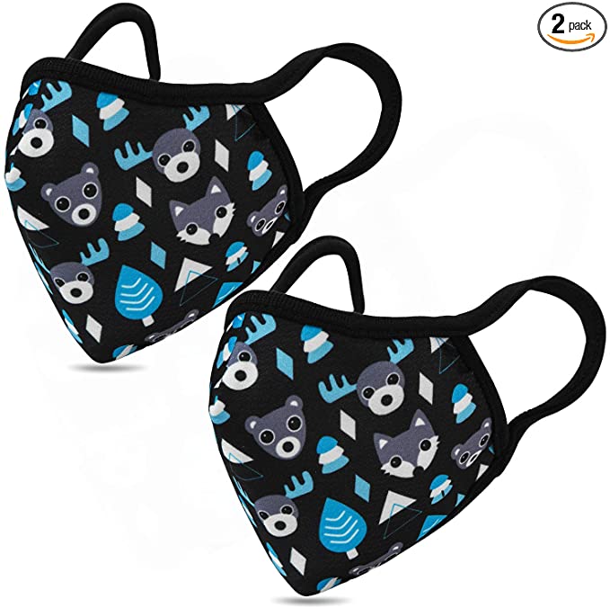 Photo 1 of 2PC LOT
Kids Face Mask 2 Pack Fashionable Animal Pattern Face Cover- Multifunctional Adjustable Nose Bridge Face Cover- Reusable and Washable - Suitable for Family or Outdoor Cycling Running Shopping

Dust Mouth Face Cover for Outdoor Ski Cycling Camping