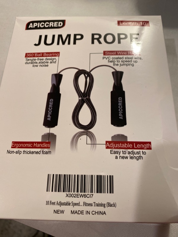 Photo 4 of 2PC LOT
110 Inch Adjustable Speed Jump Rope with Carrying Pouch,Skipping Rope for Men, Women, and Kids, Tangle-Free with Ball Bearing, Memory Foam Handles ,Great for Workout Exercise Fitness

Cell Phone Stand, YOSHINE Upgraded Phone Stand for Desk, Adjust