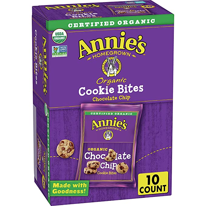 Photo 1 of 3PC LOT
Annie's Organic Chocolate Chip Cookie Bites, 10.5 oz, 10 ct, EXP 08/29/2021, 2 COUNT

Back to Nature Crackers, Non-GMO Multigrain Flax Seed, 5.5 Ounce, EXP 11/16/2021