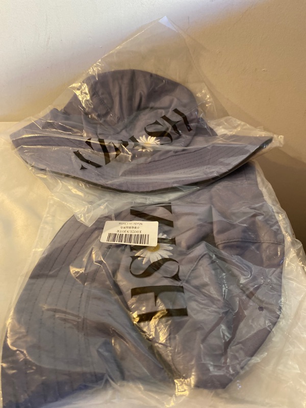 Photo 1 of 2PC LOT
Bucket Hat,Unisex 100% Cotton Summer Travel Beach Sun Cap, 2 COUNT