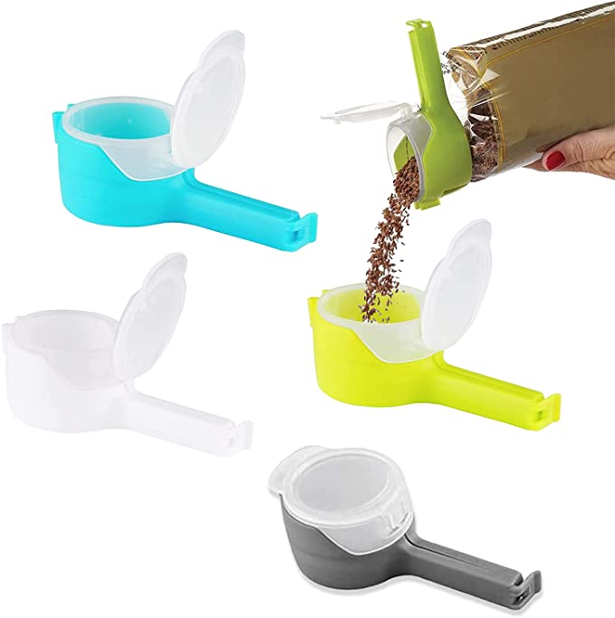 Photo 1 of 2PC LOT
Food Storage Sealing Clips with Pour Spouts,Bag Clips for Food, Kitchen Chip Bag Clips, Plastic Cap Sealer Clips, Great for Kitchen Food Storage and Organization, 2 COUNT