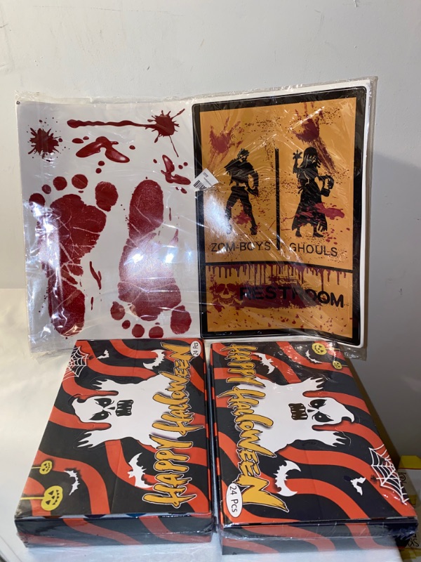 Photo 3 of 3PC LOT
24 Pcs Assorted Halloween Stamps, Children Self-Ink Stampers For Party(24 Designs), Holiday Toy Gift Halloween Game Prizes For Kids (24 color), 2 COUNT

122PCS Bloody Footprints Floor Clings,Halloween Decorations Indoor with Handprint Spooky Skull