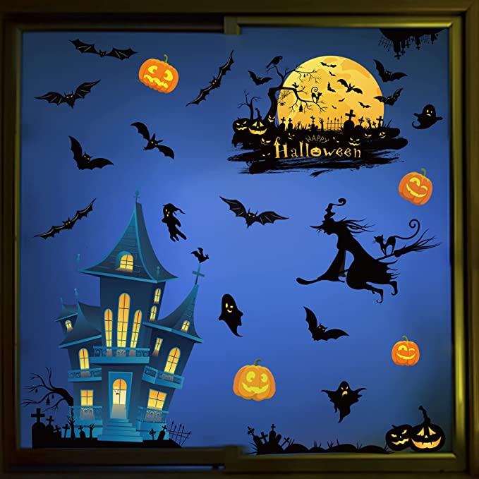 Photo 1 of 2PC LOT
56 PCS Halloween Window Clings Halloween Window Stickers, Halloween Decals for Windows Glass Walls

Halloween Skull Pop Sensory Fidget Toys, Huge Black Pop Puzzles with 4 Pcs Mini Pop Dimple Toy for Kids Party favor,Black