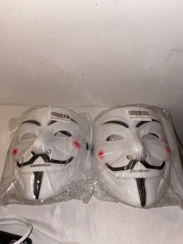 Photo 2 of 2PC LOT
Mask for Costume - Anonymous Face Mask for Halloween V for Vendetta DIY Toy Head Mask, 2 COUNT