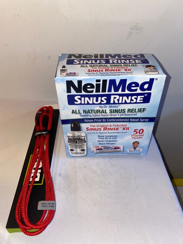 Photo 3 of 2PC LOT
NeilMed Sinus Rinse - A Complete Sinus Nasal Rinse Kit, 50 count (Pack of 1)

USB C to USB C Cable 60W Fast Charging, BrexLink 6.6ft Nylon Braided USB Type C Cable Compatible W. Samsung Galaxy S20 Ultra S20+ Note 10 Plus, MacBook,iPad Pro 2018,Goo