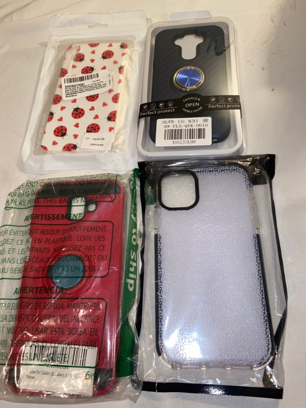 Photo 5 of 4PC LOT
Phone Case for iPhone 11,11 Pro,11 Pro Max,iPhone X?XS, XR,iPhone 7/8,7/8 Plus,Ladybug Heart Case,Flexible Soft TPU Lifeproof Shockproof Protection Slim Basic Case Cover

Fcclss Cell Phone Case with Ring Kickstand for LG K31 /Aristo 5 /Phoenix 5 /