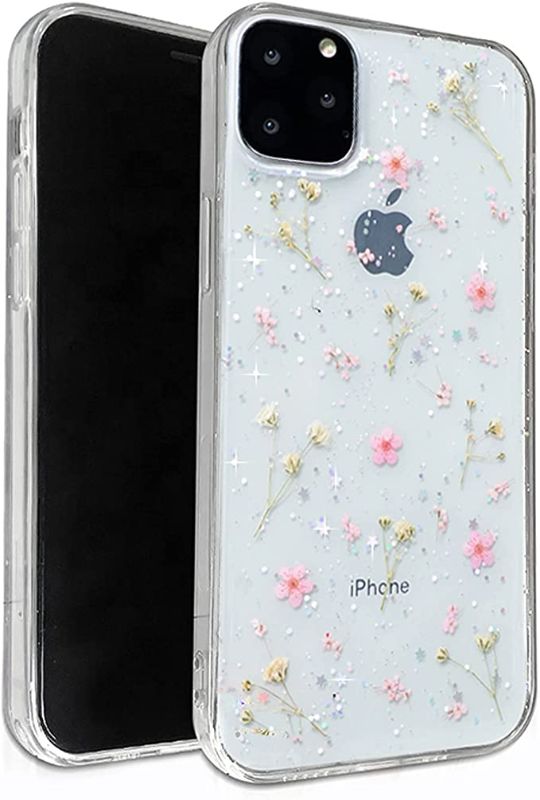 Photo 1 of 3PC LOT
Feibili Compatible with iPhone 12 Mini Flower Case, Soft Clear Flexible Rubber Pressed Dry Real Flowers Case Girls Glitter Floral Cover for iPhone 12 Mini (Mei red)

[4 Pack] UniqueMe Screen Protector Compatible with iPhone 12 Mini (5.4 inch) Temp