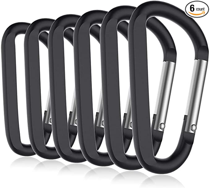 Photo 1 of 2PC LOT
CampTek 3" D Ring Carabiner Clips, Improved Unlocking Caribeaner Keychain Pack for Backpack Hook Para Cord Umbrella Rope Parachute Para Cord, 2 COUNT, FACTORY SEALED 