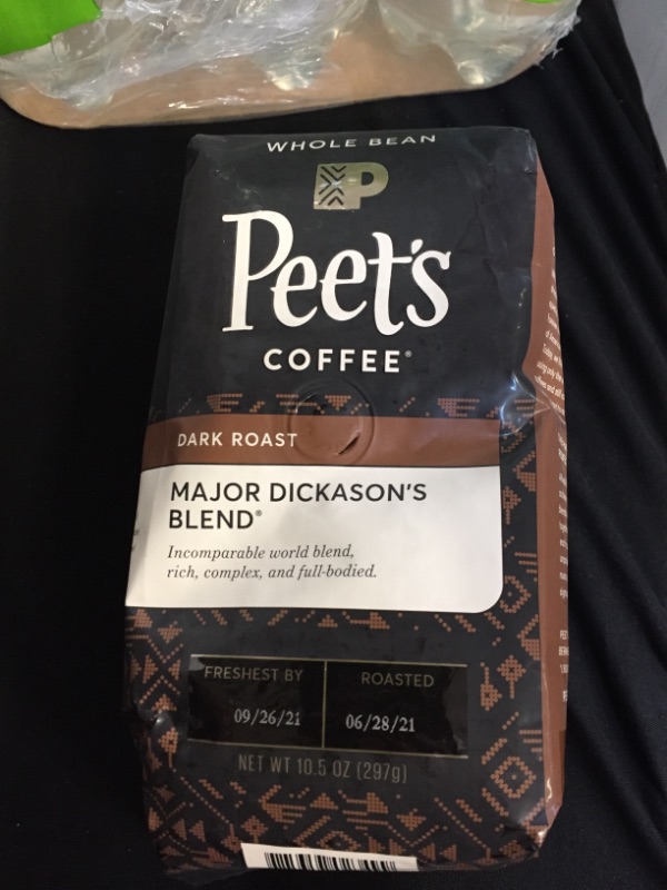 Photo 4 of 2PC LLOT
Propel, Kiwi Strawberry, Zero Calorie Sports Drinking Water with Electrolytes and Vitamins C&E, 16.9 Fl Oz (12 Count)
EXP 04/19/22

Peet's Coffee, Major Dickason's Blend - Dark Roast Whole Bean Coffee - 10.5 Ounce BagEXP 09/26/21


Peet's Coffee,