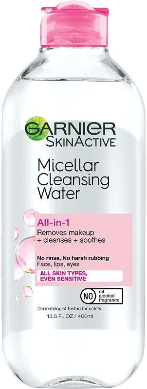 Photo 1 of 2PC LOT
Garnier SkinActive Micellar Cleansing Water, For All Skin Types, 13.5 Fl Oz

CeraVe AM Facial Moisturizing Lotion SPF 30 | Oil-Free Face Moisturizer with Sunscreen | Non-Comedogenic | 3 Ounce



