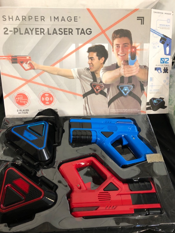 Photo 2 of Sharper Image Two-Player Toy Laser Tag Gun Blaster & Vest Armor Set for Kids, Safe for Children and Adults, Indoor & Outdoor Battle Games, Combine Mul
