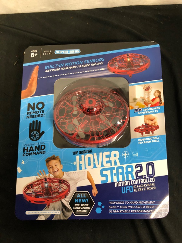 Photo 2 of Hover Star 2.0 Motion Controlled UFO, Chrome Edition - Blue
RED