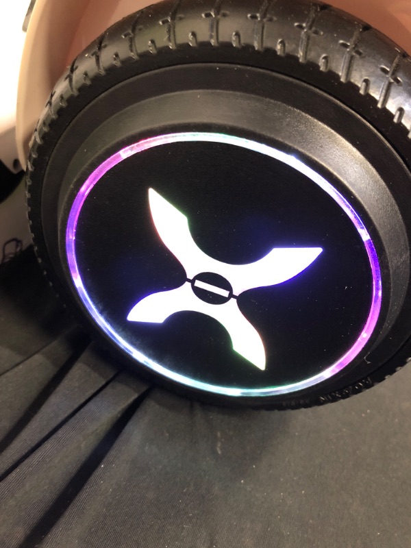 Photo 6 of Hover-1 Rebel Kids Hoverboard W/ LED Headlight, 6 MPH Max Speed, 130 Lbs Max Weight, 3 Miles Max Distance, White
