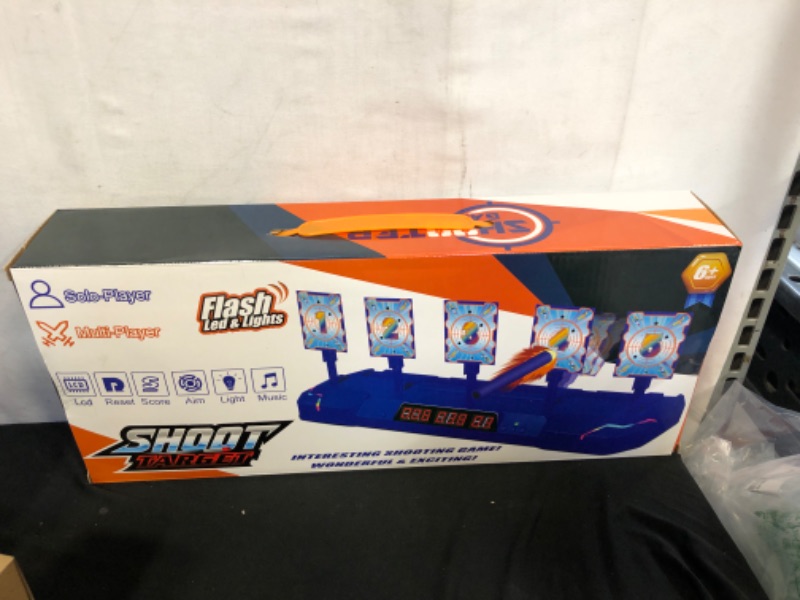 Photo 1 of Digital Shooting Targets, Electronic Scoring Targets Auto Reset 5 Shooting Targets with Paper Target for Nerf Blasters, Fun Shooting Target Toys for Age 6, 7, 8, 9, 10+ Years Old Kids, Boys & Girls
