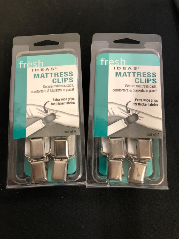 Photo 2 of Bed Maker's Levinsohn Fresh Ideas Mattress Clips – Easy to Use Holders Adjustable to Fit Bedding Accessories, 4-Pack
2 count 