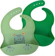 Photo 1 of Labcosi Silicone Baby Bibs for Babies & Toddlers Set of 2, Baby Feeding Bibs for Boys and Girls
