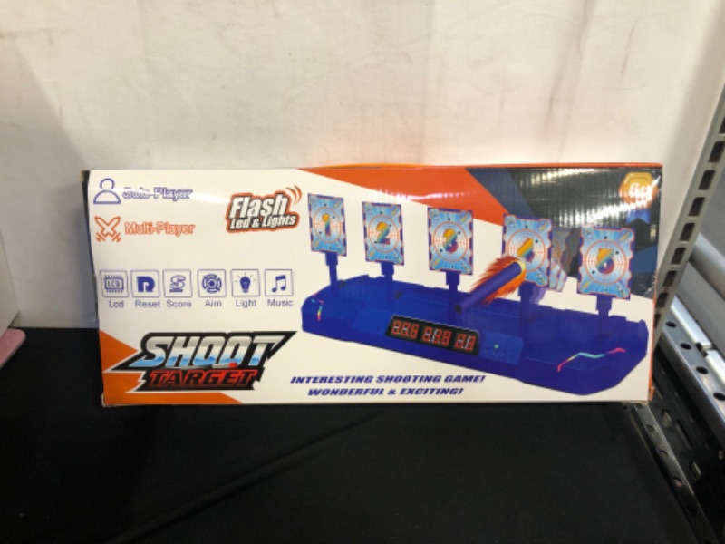 Photo 2 of Digital Shooting Targets, Electronic Scoring Targets Auto Reset 5 Shooting Targets with Paper Target for Nerf Blasters, Fun Shooting Target Toys for Age 6, 7, 8, 9, 10+ Years Old Kids, Boys & Girls
