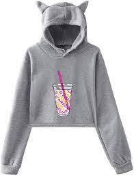 Photo 1 of JHDESSLY Women Hoodie Sweatshirts Ice Cute Coffee Splatter Cat Print Crop Top Girl Pullover Sweatshirts
SIZE XL