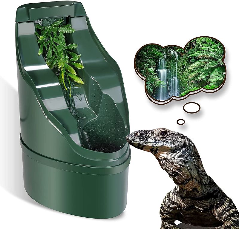 Photo 1 of  Reptile Chameleon Cantina Drinking Fountain Water dripper Comes with Feeding Tongs and Frosted Tweezer for Amphibians Insects Lizard Turtle Snake Spider Frog Gecko
