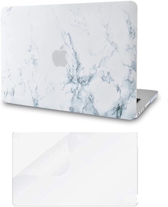 Photo 1 of KECC Compatible with MacBook Pro Retina 13 inch Case 2012-2015 Release A1502 A1425 Plastic Hard Shell + Screen Protector (White Marble)
