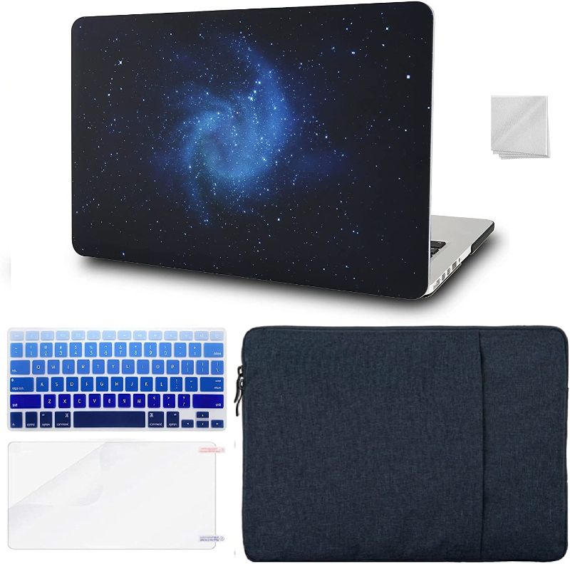 Photo 1 of KECC Compatible with MacBook Pro 13 inch Case 2019-2016 Touch Bar A2159 A1989 A1706 A1708 Plastic Hard Shell + Keyboard Cover + Sleeve + Screen Protector + Dust Cloth (Blue)
