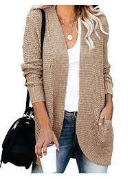 Photo 1 of Saodimallsu Womens Loose Open Front Cardigan Long Sleeve Casual Lightweight Soft Knit Sweaters Coat with Pockets
SIZE XL 