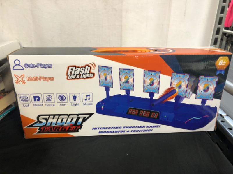 Photo 1 of Digital Shooting Targets, Electronic Scoring Targets Auto Reset 5 Shooting Targets with Paper Target for Nerf Blasters, Fun Shooting Target Toys for Age 6, 7, 8, 9, 10+ Years Old Kids, Boys & Girls
