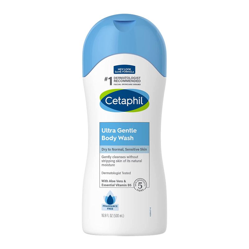 Photo 1 of Cetaphil Ultra Gentle Refreshing Body Wash, For Dry to Normal, Sensitive Skin, 16.9oz Pack of 3, Aloe Vera, Calendula, Vitamin B5, Hypoallergenic, Paraben Free, Fragrance Free, Dermatologist Tested
