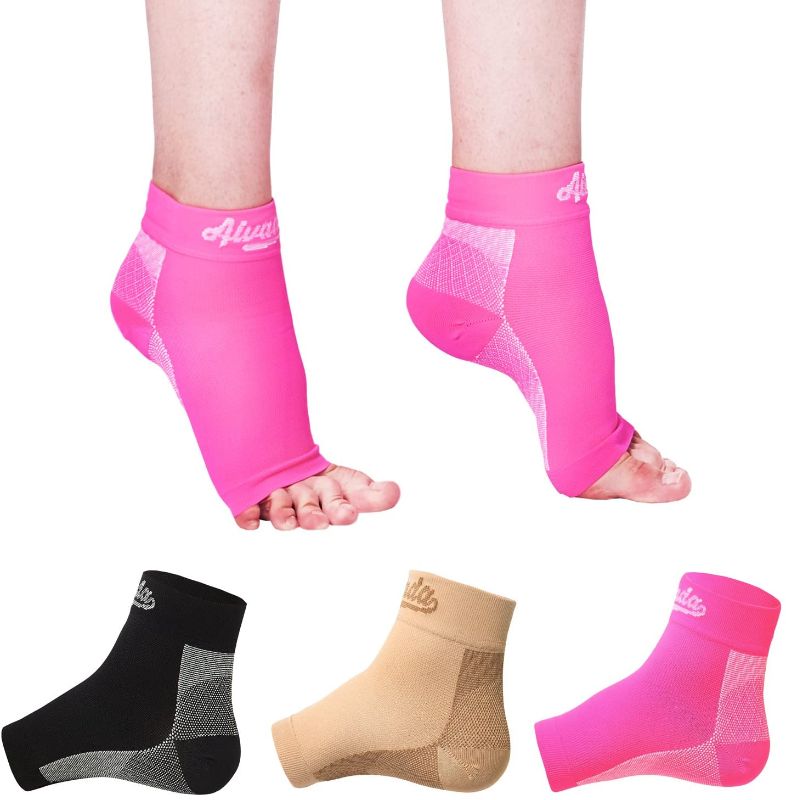 Photo 1 of Alvada Plantar Fasciitis Support Compression Socks Foot Sleeves - Comfortable Arch Support - Quick Pain Relief, Reduced Soreness, Faster Recovery 1 Pair
