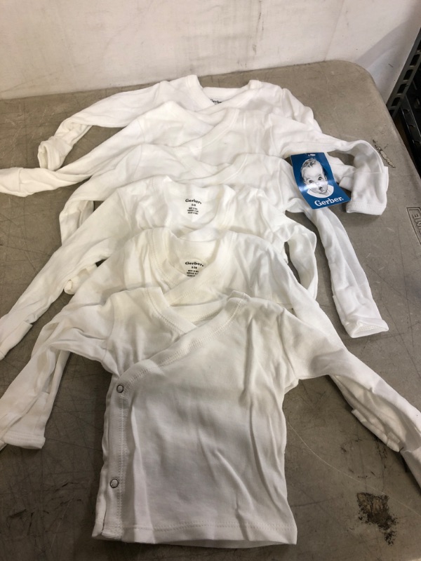 Photo 2 of Gerber Baby Girls' 6-Pack Long-Sleeve Side-snap Mitten-Cuff Shirt
SIZE 0-3MOS 