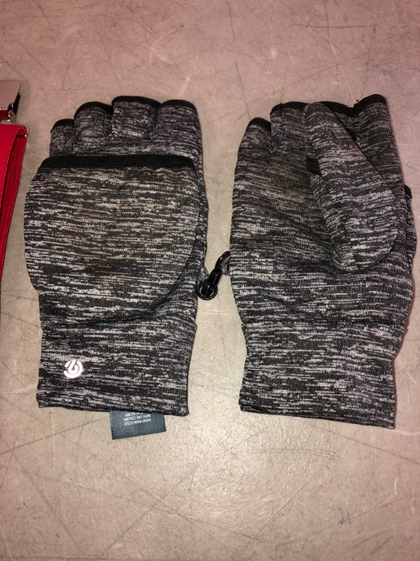 Photo 2 of 2PC LOT, RED SUSENDERS, GREY GLOVES, USED ITEMS