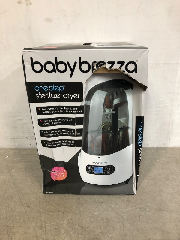 Photo 1 of Baby Brezza Bottle & Breast Pump Sterilizer Dryer – Electric Steam Sterilizer Machine for Plastic & Glass Bottles, Pump Parts, Pacifiers, Breast Pump Parts – Universal Fit
