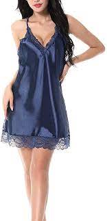 Photo 1 of ALLUROMAN Lingerie for Women Satin Lace Chemise Sleepwear Slip Dress Sexy Nightgown
2 COUNT, SIZE S 