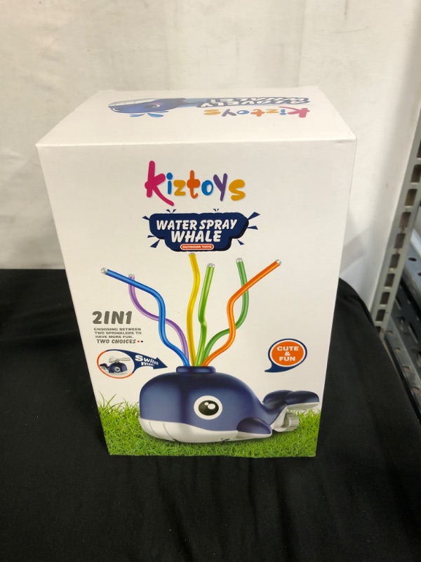 Photo 1 of Sprinkler for Kids Outdoor Toy Water Sprinkler Whale Water Toy of Backyard with Wiggle Tubes Spray Splashing Fun for Summer Days Sprays Up to 8ft High
