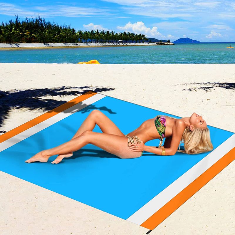 Photo 1 of 2PC LOT
Beach Blanket Sandproof, Waterproof Extra Large Beach Mat for 4-7 Adults, Oversized Lightweight Outdoor Sandfree Picnic Blanket with 4 Stakes for Travel, Hiking, Camping

MUMUPET 2.6 FT Strong Dog Leash, Heavy Duty Training Dog Leash with Padded H