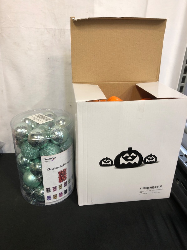 Photo 3 of 2PC LOT
Ciaell 2 Pack Halloween Pumpkin String Lights - 40 Pumpkin Lights 20 Feet 8 Modes - Halloween String Lights with Waterproof Battery Box for Indoor/Outdoor Halloween & Party

XmasExp Christmas Ball Ornaments (1.57", Mint Green) 34ct Christmas Ball 