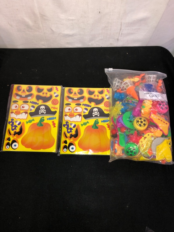 Photo 1 of 3PC LOT
KIDS SMALL TOYS
PUMPKIN HALLOWEEN STICKERS, 2 COUNT 