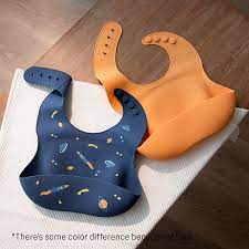 Photo 1 of Labcosi Silicone Baby Bibs for Babies & Toddlers Set of 2, Baby Feeding Bibs for Boys and Girls
