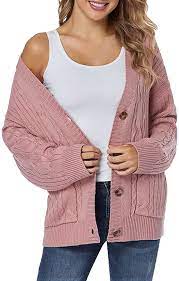 Photo 1 of Fuinloth Women's Cardigan Sweater, Oversized Chunky Knit Button Closure with Pockets
SIZE L