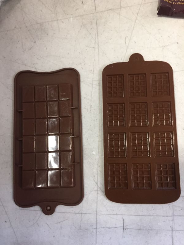 Photo 3 of 2 Pcs Chocolate Moulds Silicone Non-Stick Mini Molds Energy Bar Moulds Reusable Ice Tray Moulds Sweet Moulds Jelly Moulds Baking Molds Kitchen Mould 3 pack  (6pcs total)