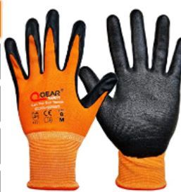 Photo 1 of QQEAR SAFETY Work Gloves for Men and Women, Grip, Nitrile Coated, 3 Pairs
size L