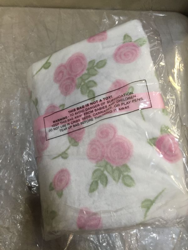 Photo 1 of Hudson Baby Girls' Receiving and Stroller Blankets Fawn - Pink Floral Fleece Blanket & Plush Fawn Toy
