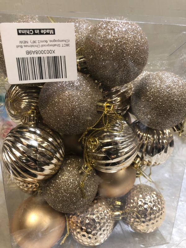 Photo 1 of 36 ct shatterproof Christmas tree ornaments balls 