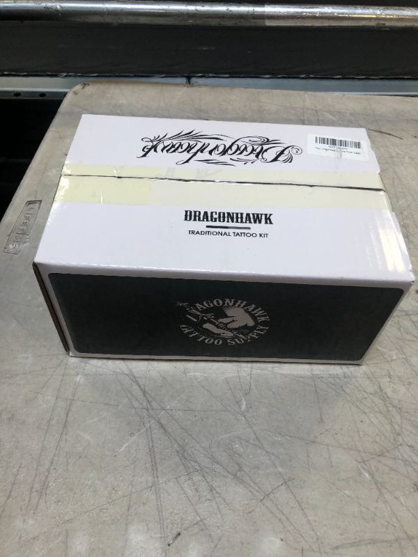 Photo 1 of Dragonhawk Traditional Pro Complete Tattoo Kit - Two Machines Gun Easy Use 10 Color Inks Power Supplies Disposable Needles Grips Great for Beginners & Starter Tattoo Aritsts 11-85